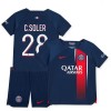 Original Trikotsatz Paris Saint-Germain 2023-24 C. Soler 28 Heimtrikot Für Kinder